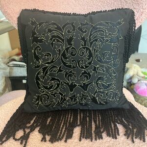 BORGATA Velvet Fringe Throw Pillow